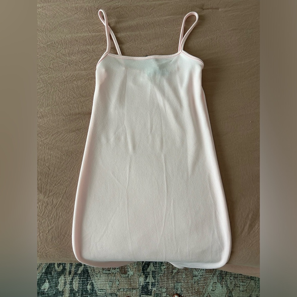 PrettyLittleThing light pink midi bodycon dress